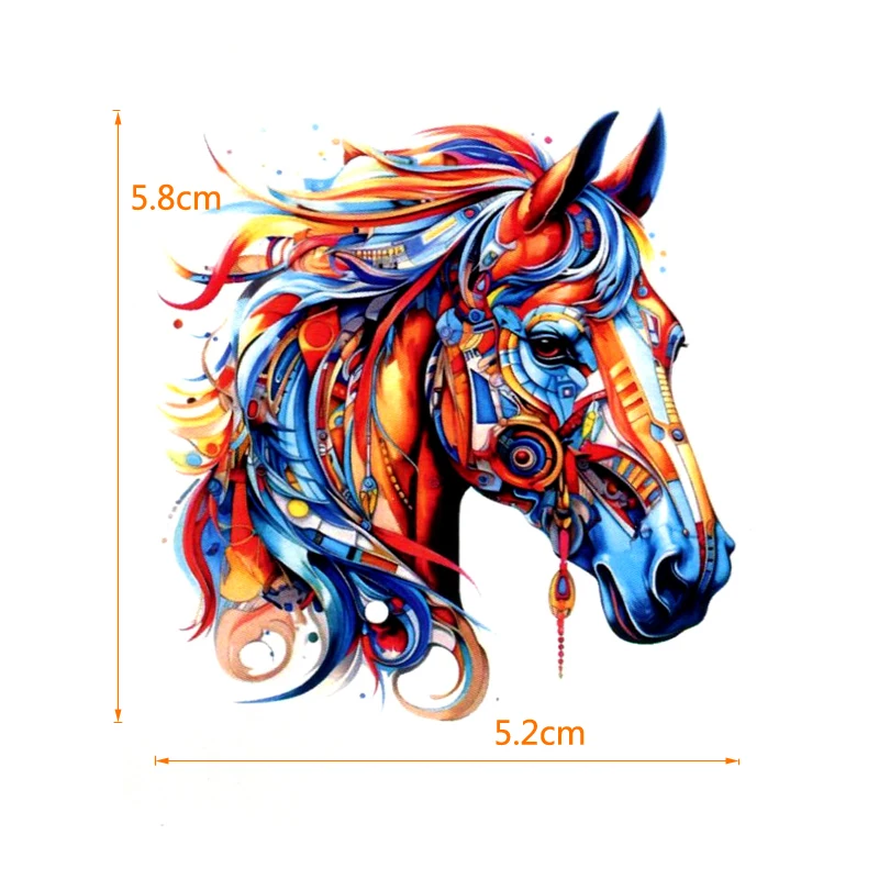 Horse Waterproof Temporary Tattoos Men Animals Henna Tatoo Sticker Faux Tatouage Temporaire  Flash Fake Tattoo Stickers