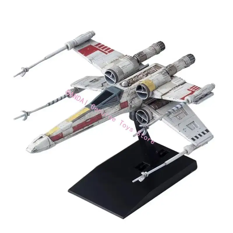 Bandai Original STAR WARS Anime X-WING STARFIGHTER Action Figures Miniature Collectible Model Ornaments Toys Gifts for Kids view 3