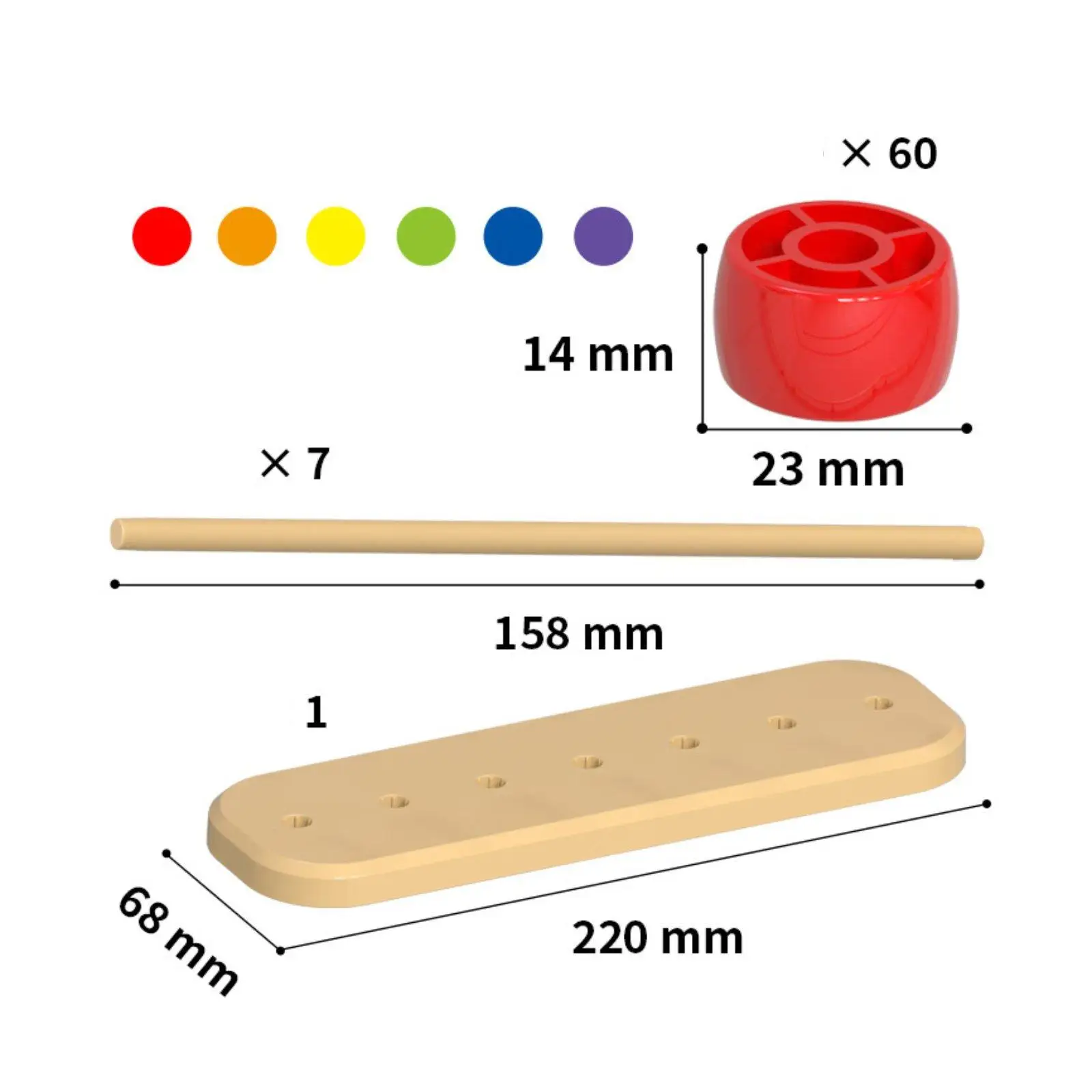 Color Sorting Stacking Rings Children’s Educational Puzzle Toy for Developing Fine Motor Skills and Learning