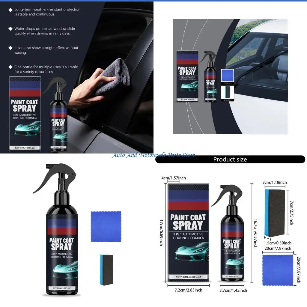 P9FD Ceramic Sprayer Coating, Incredible and for Car Paint, Extreme Water Beading, Car Detailing