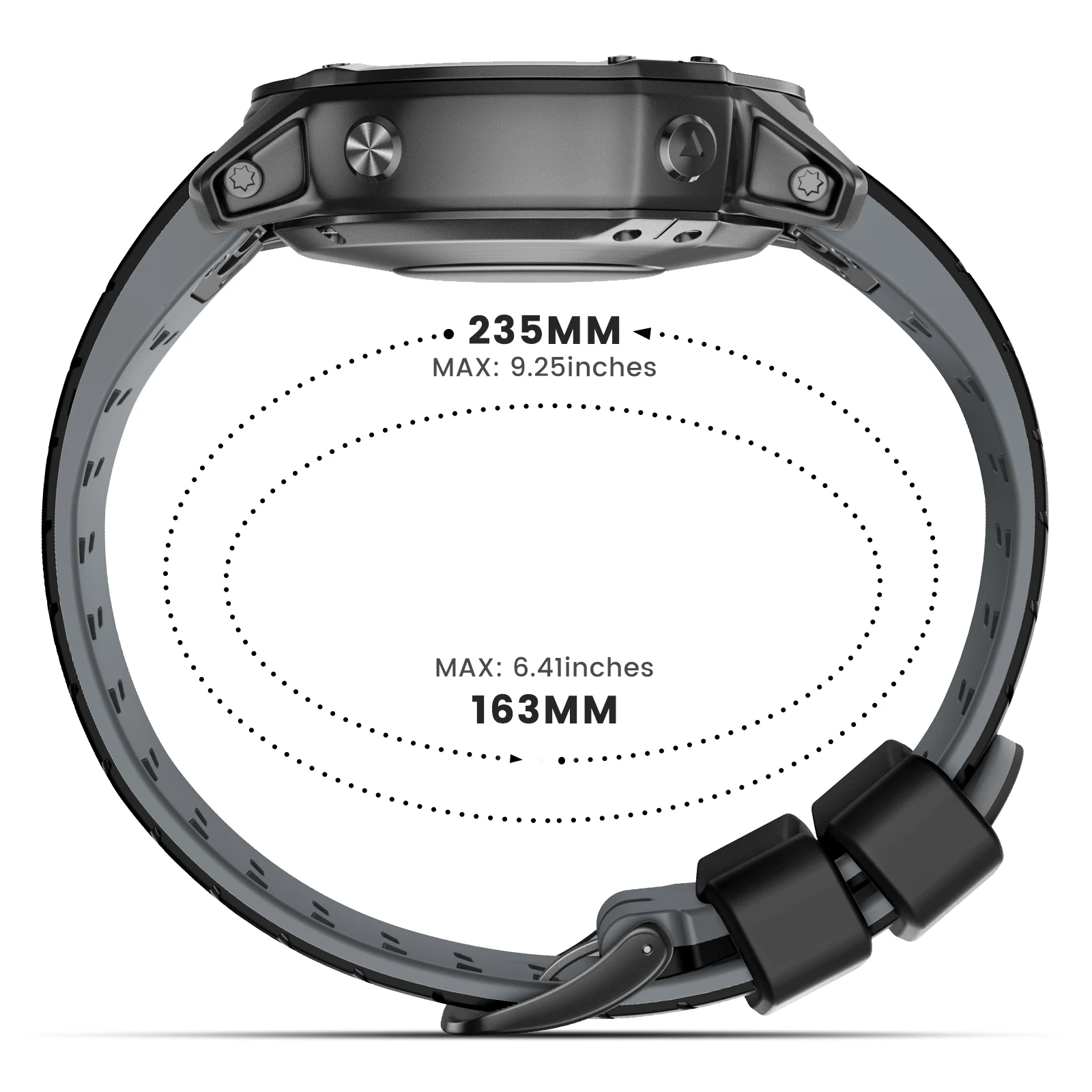 22mm Wide Strap Suitable For Garmin Fenix6 Pro/ Fenix7 Trapezoidal Quick Release Silicone Two-Tone Strap Stainless Steel Buckle