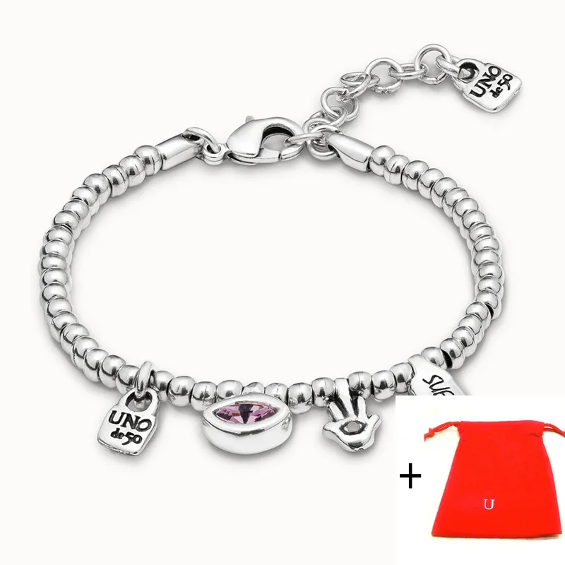 Pulseras con dijes de alta calidad, nuevos productos superventas de Europa y América, joyería para mujer, bolsos de regalo románticos