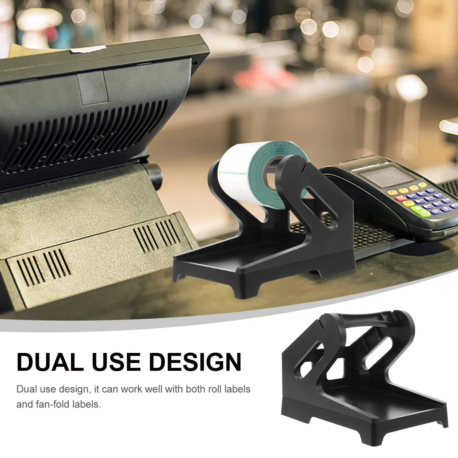

Multi-function Label Holder Bracket Fan-fold Thermal Paper Printer Compatible Easy Assembly Small Size Dual Use Design Standard