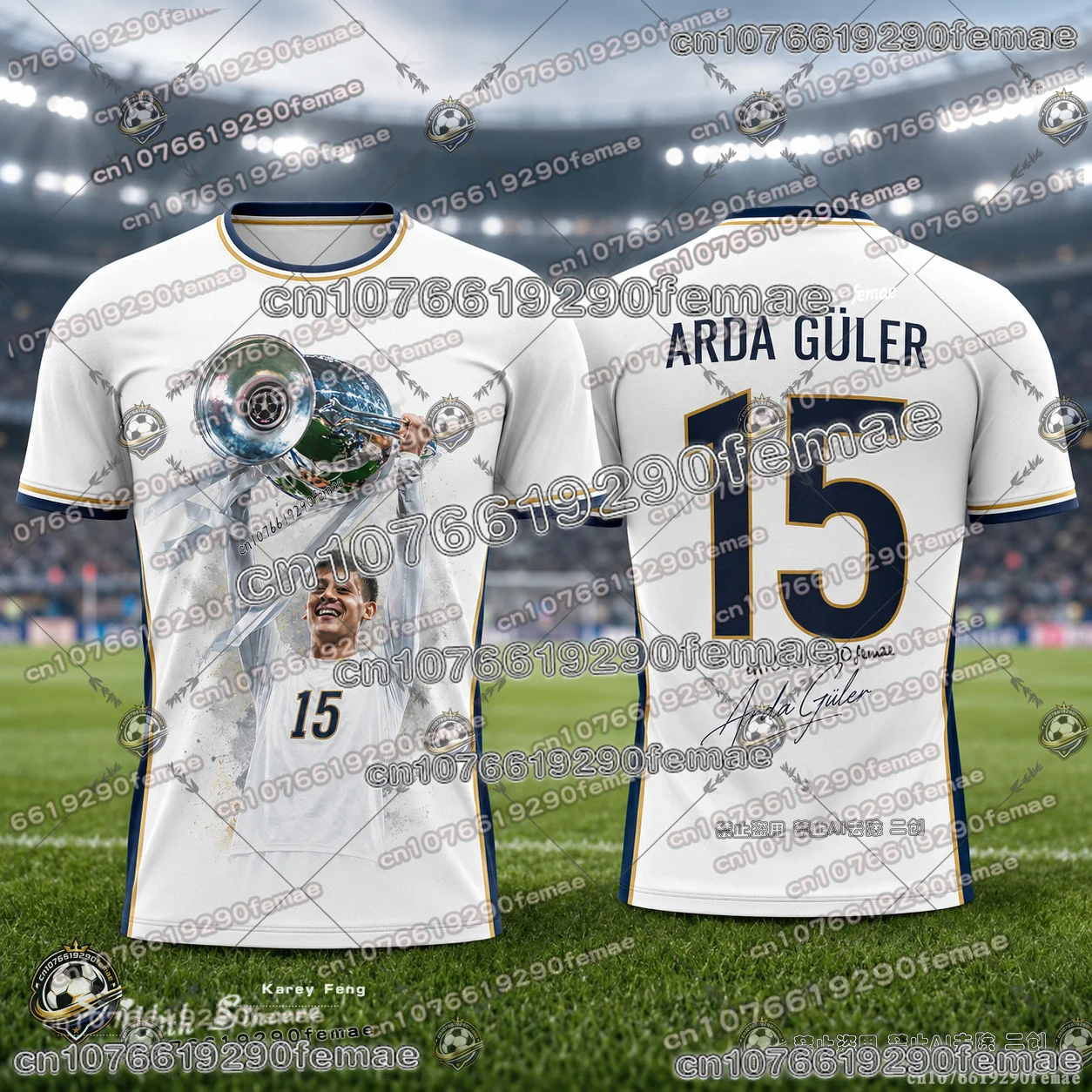 2026 Summer Arda Güler Football Jersey 3D Print Soccer Shirt Fans Memorial Tee Breathable Quick Dry Sportswear for Kids Adults