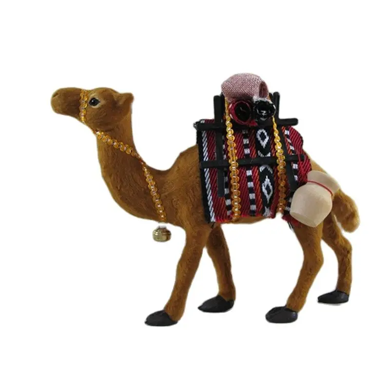 1pc Simulation Animal Toy Plush Stuffed Camel Doll Home Decoration Props Ornaments Gifts Collectible Gifts