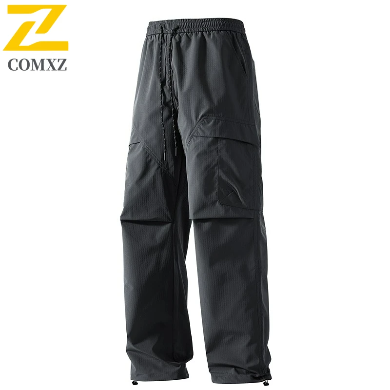 Men's Streetwear Utility Trousers 2025 New Loose Casual Wide Leg Trousers Weatherproof Mountain Trekking Fashion Outdoor Pants