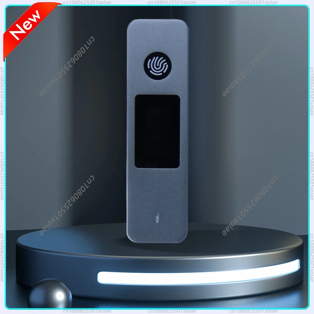 SSD Enclosure 10Gbps Portable SSD Case M-Key B +M Key External Enclosure Box Visual Fingerprint Encrypted for 2230 2242 2280 SSD