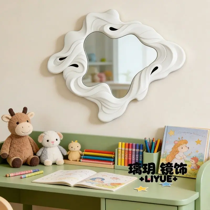 Universal Irregular Mirror Personalised Modern Art Makeup Mirror Aesthetic Custom Mini Specchio Trucco Bedroom Accessories