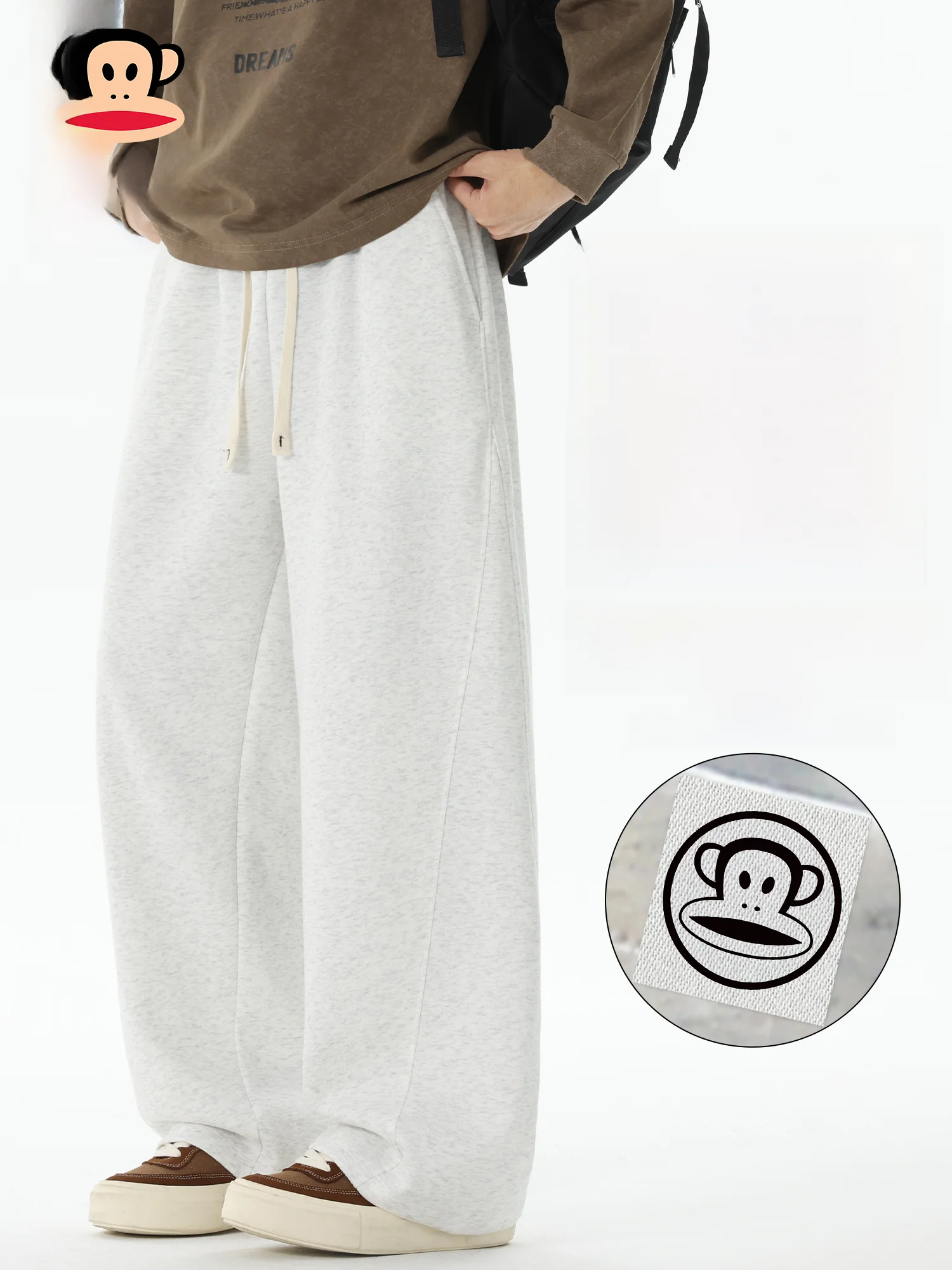 

Мужские повседневные брюки Paul Frank: новые, весенние, плотные, свободные, спортивные, прямого кроя, модные