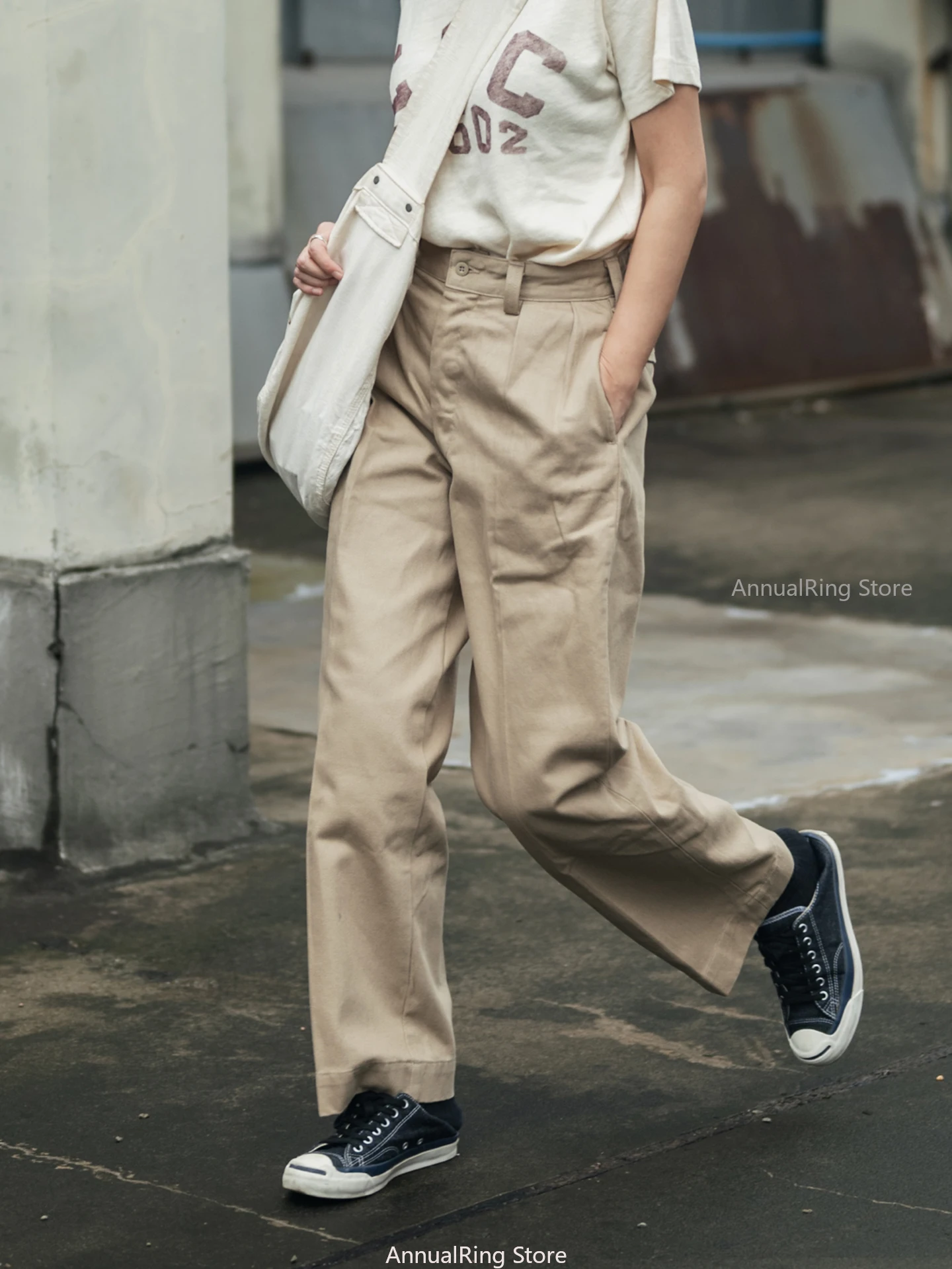 Не в наличии Брюки-чиносы французской армии M-52 Мужские повседневные брюки из саржи с двойными складками и прямыми штанинами