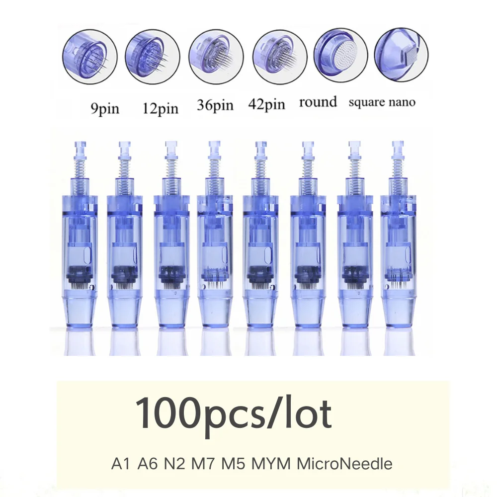 100 szt. igieł 36-pinowych do dermapena do odmładzania skóry i redukcji rozstępów dla urządzenia kosmetycznego do pielęgnacji skóry metodą mikronakłuwania