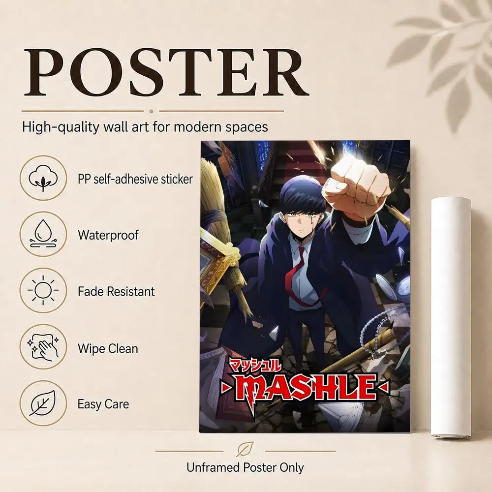 Mashle Magic and Muscles Anime Poster Room Home Decoration Interior Wall Art Printing Garage Posters Gift view 5