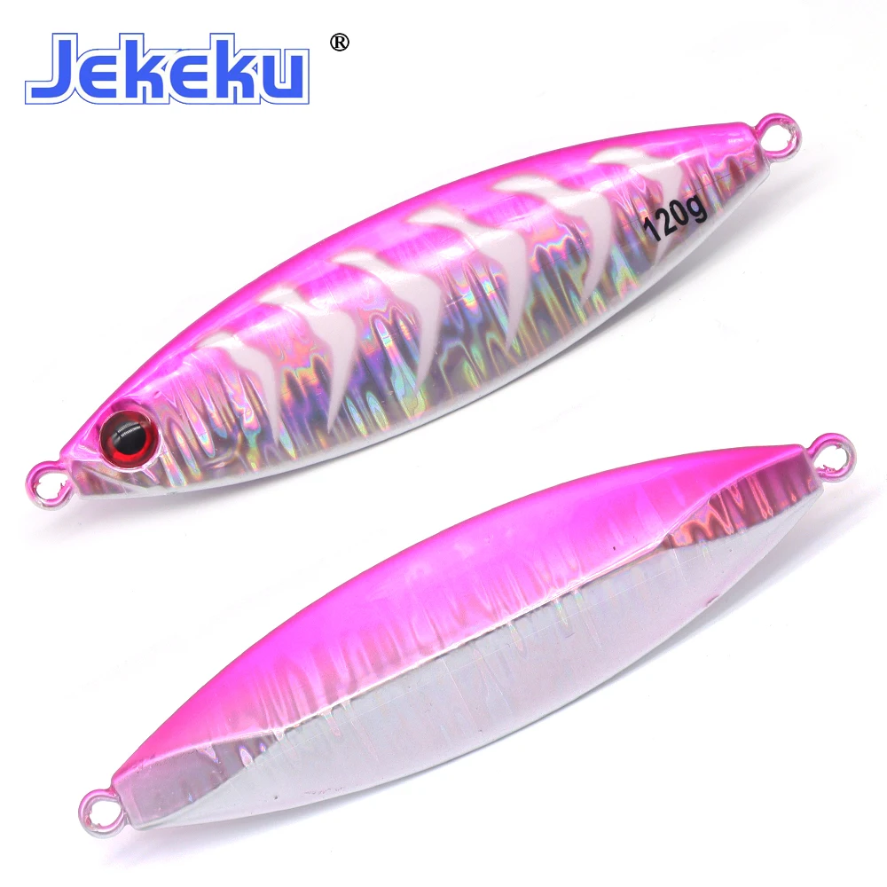 Imagem -04 - Jekeku-hard Metal Pesca Isca Água Salgada Mar Wobbler Jig Novo Modelo 80g 100g 120g Pcs