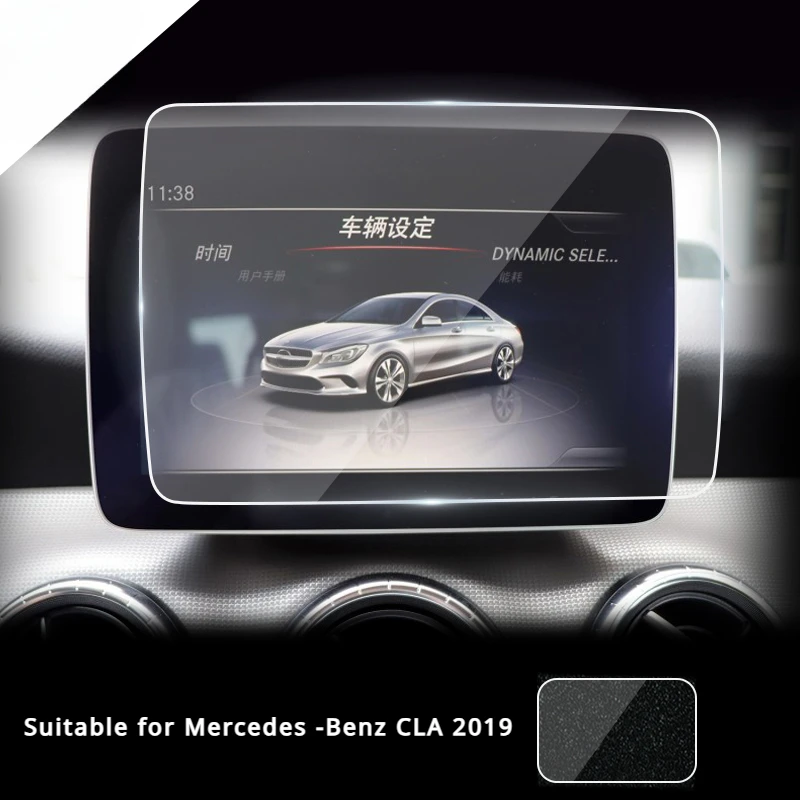 

For Mercedes Benz CLA 2019 Navigation Tempered Glass Screen Protective Film LCD Screen Anti-scratch Film Car Accessories