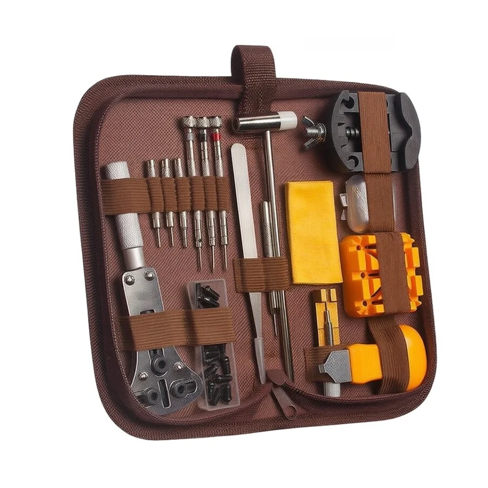 Alloy Watch Repair Tool Kit 168-Piece Set Including Case Opener Spring Bar Tool Pin Remover and Precision Screwdrivers