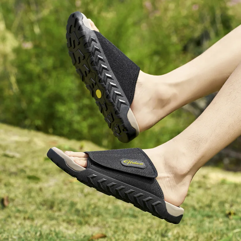 New Men Sports Slippers Outdoor Thick Bottom Breathable Slippers Beach Sandals Summer Casual Shoes Men Comfortable Slippers view 6