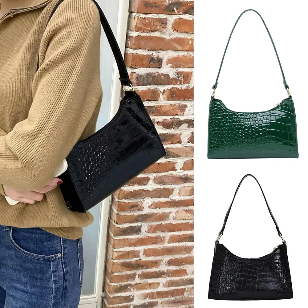 Women Vintage Shoulder Bag Retro Classic Purse Clutch Shoulder Tote HandBag with Zipper Closure for Women Suitable All Occasions