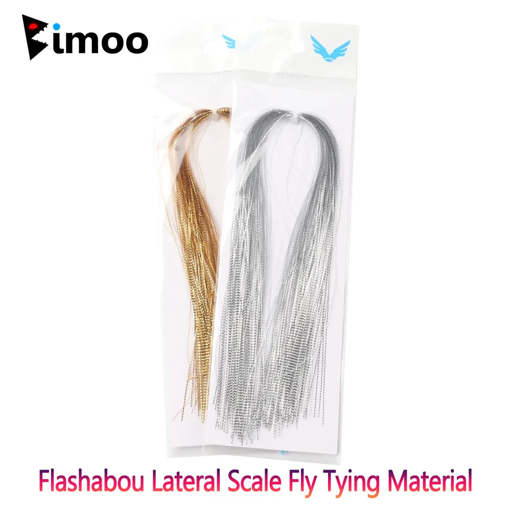 Bimoo 0.5mm Flashabou Lateral Scale Fly Tying Material Corrugated Flash Tinsel Streamer Steelhead Flies Saltwater Fishing Lures