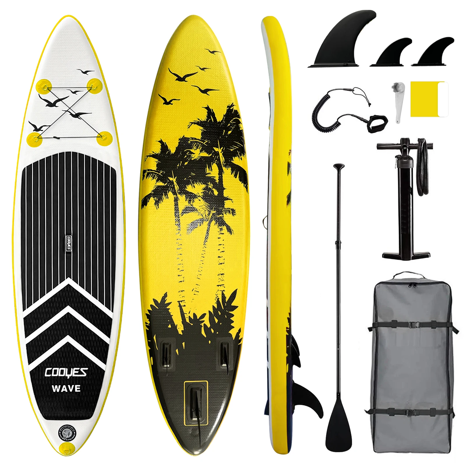 

320cm Inflatable Stand Up Paddle Boards with Premium SUP Paddle Board Accessories, Wide Stance, Non-Slip Comfort Deck