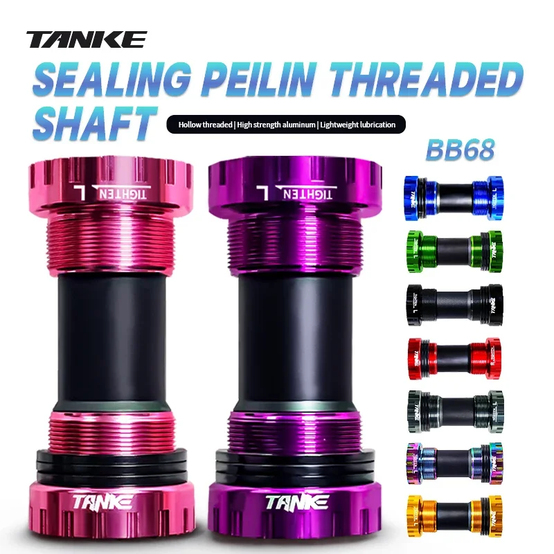 TANKE-BB68 BB92-73mm, adapter suportu, korba rowerowa typu środkowa oś, centralna oś roweru szosowego MTB, uszczelnione Peilin 1,37/24mm