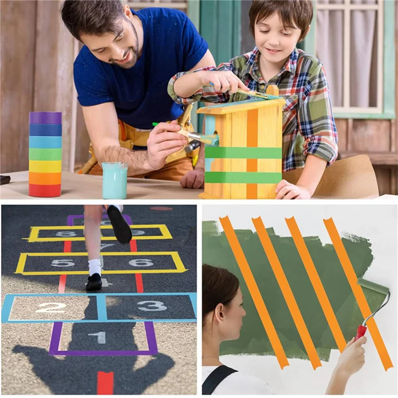 

HLZS-21X Цветная малярная лента, Цветная лента художника для декоративно-прикладного искусства, Чертежная лента, Красочная лента, E