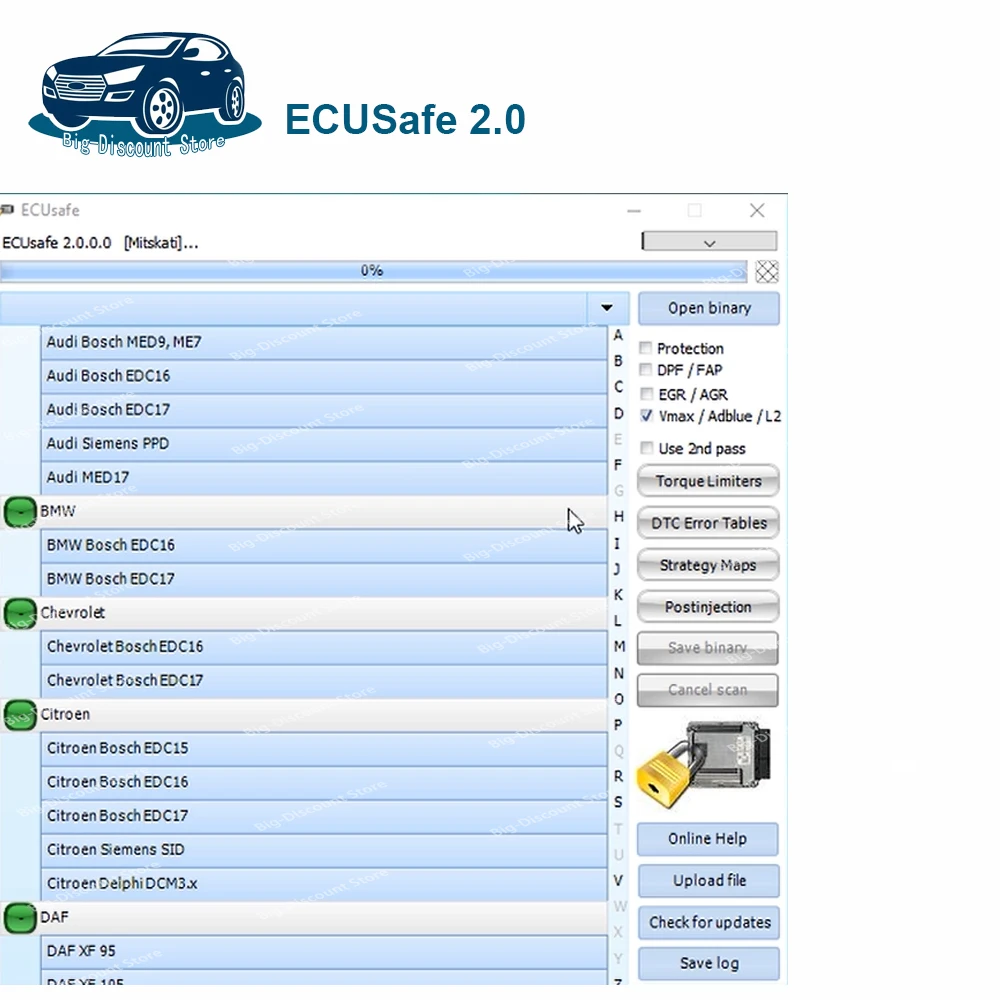 ECU Safe 2.0 الأكثر مبيعًا ECUSafe 2.0 ECU ECM 2.0 أداة تشخيصية CD DVD برنامج للسيارات والشاحنات CD USB win7/10/11