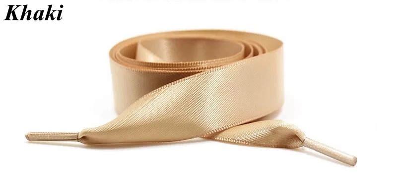 1 Paar neue Schnürsenkel aus Segeltuch, 2 cm Breite, Satin-Seidenband-Schnürsenkel für Sneaker-Schnürsenkel, 80 cm/100 cm/120 cm Länge – Detail 8