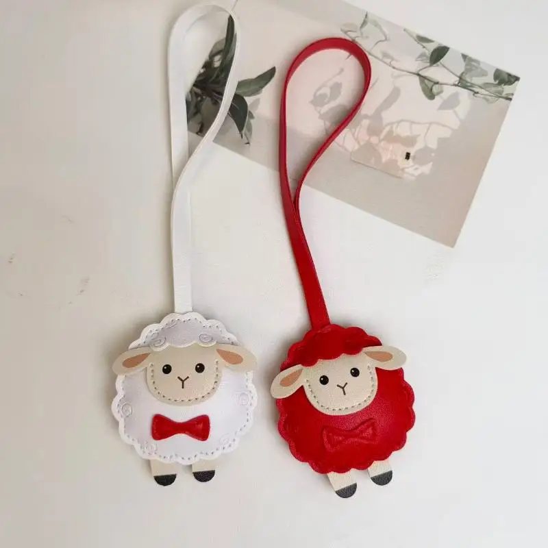 New 2027 Lunar New Year Goat Pendant Durable PU Sheep Bag Keychain Decor For Handbags Backpacks Gift For Friends