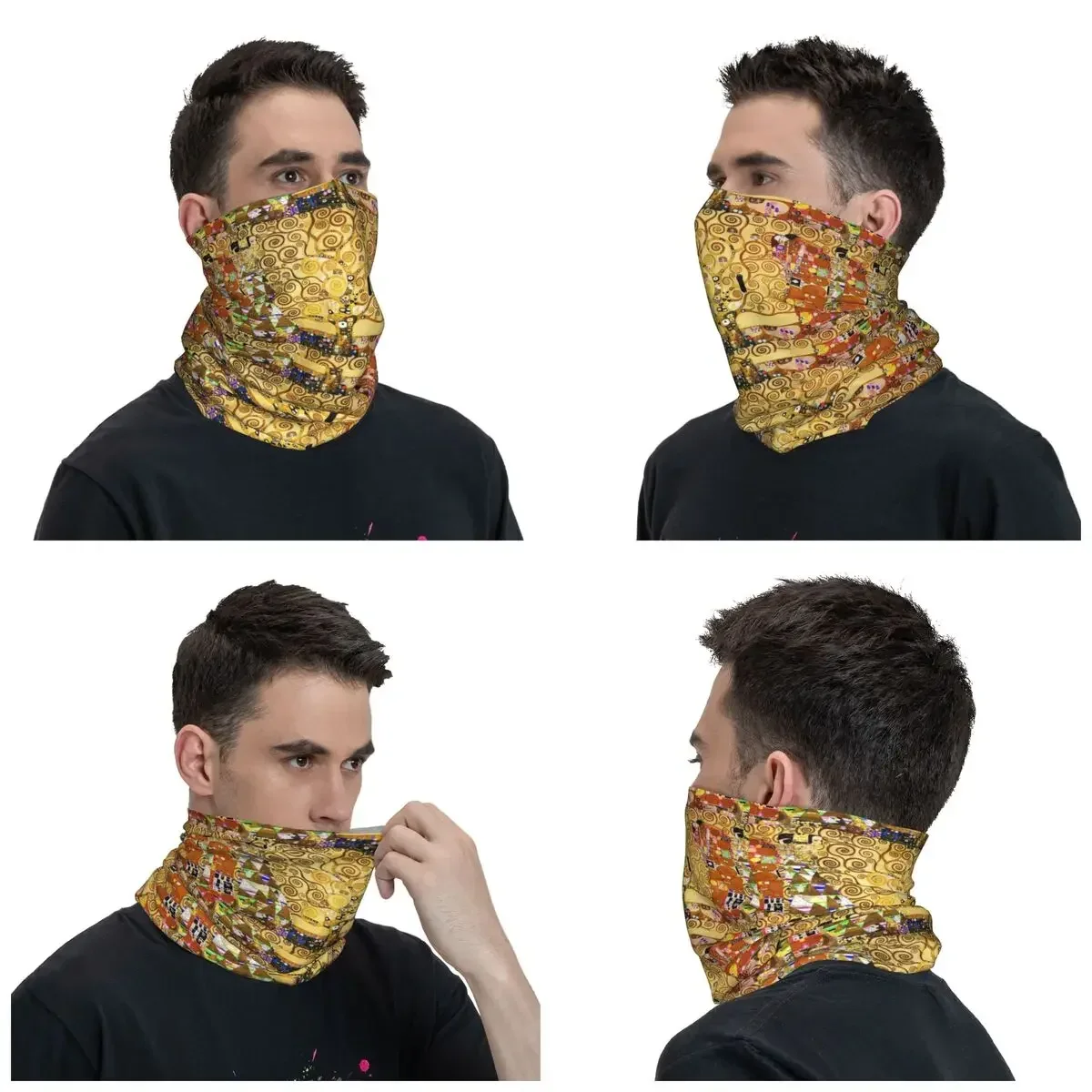 Tree Of Life Stoclet Frieze Bandana Neck Gaiter UV Protection Face Scarf Cover Men Women Gustav Klimt Headwear Tube Balaclava