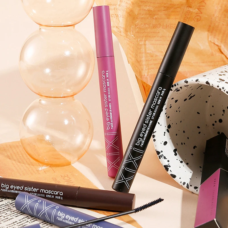 Ultra feine Mascara Curl dicke verlängernde Wimpern Mascara wasserdichte nicht verschmierte braune natürliche Curling feine Pinsel Mascara Make-up