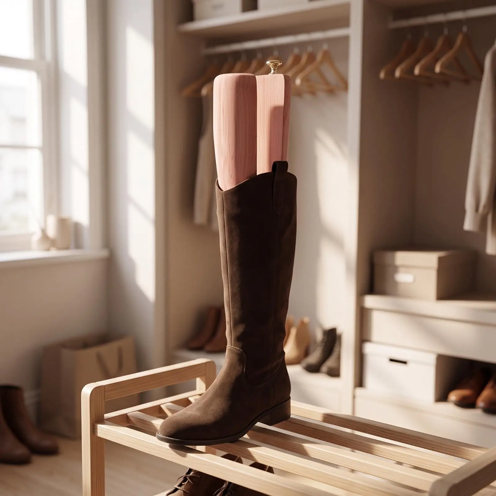 Cedar Boot Shaper Shape-Preserving Cedar Boot Shapers Smooth for Closet
