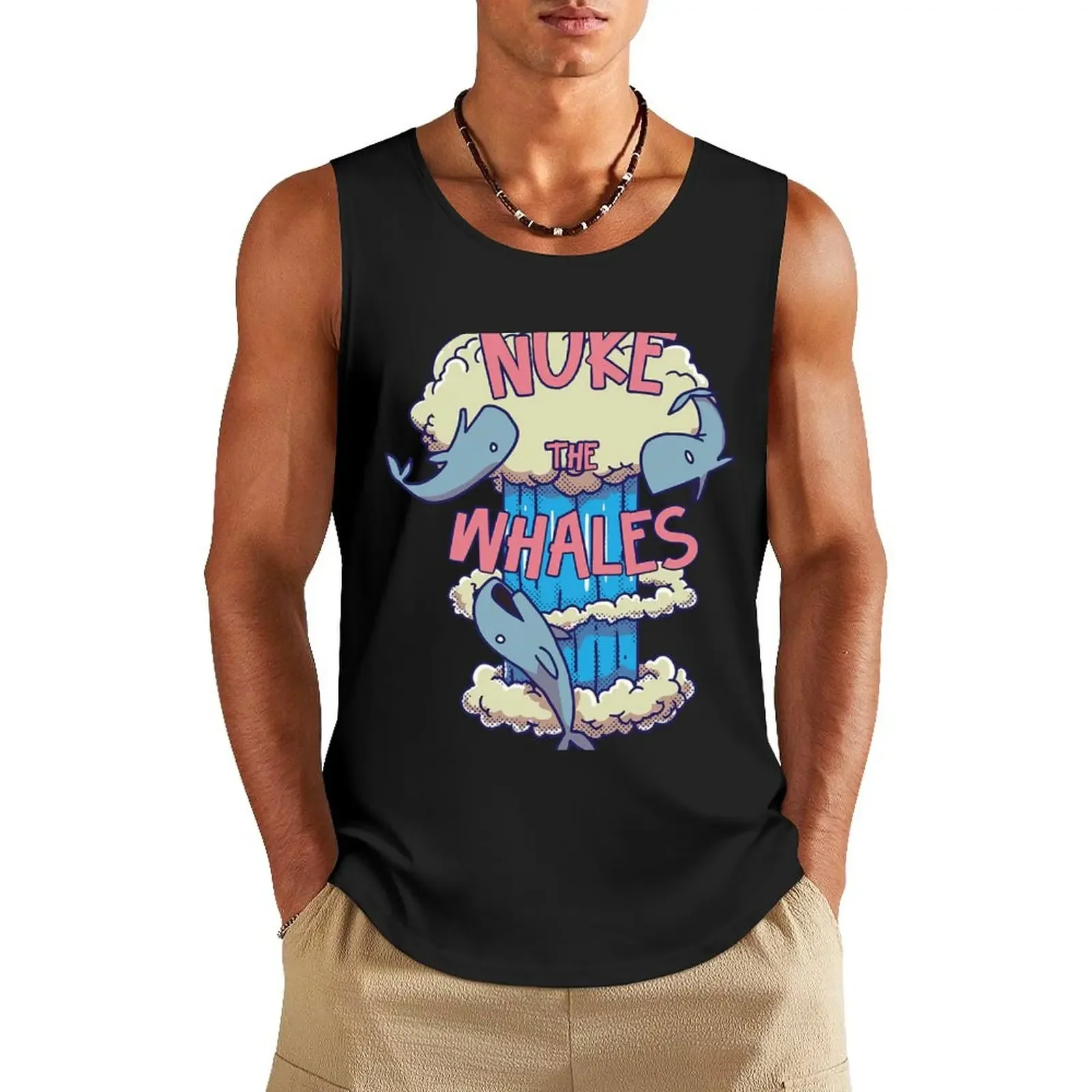 

NUKE THE WHALES Tank Top anime gym men gym training accessories