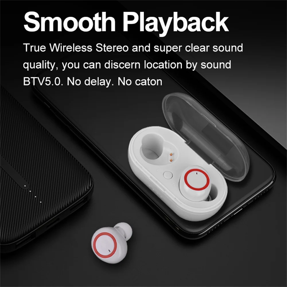 Y50 Wireless Earbuds IPX7 Waterproof Stereo Earphones Touch Control In Ear Headset For Sports Working Running Travelling