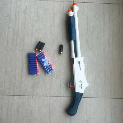 Manual Bolt-Action M870 Shotgun Toy for Kids Shell Ejecting Soft Bullet Blaster Boys CS Shooting Game Prop Toy Gun