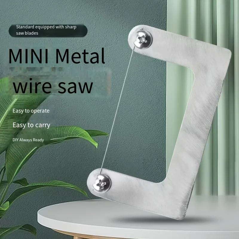 Serra de Bolso Mini Multiuso DIY, Serra de Arame, Serra de Arame de Aço Inoxidável Puxada à Mão, Equipamento de Sobrevivência para Acampamento ao Ar Livre
