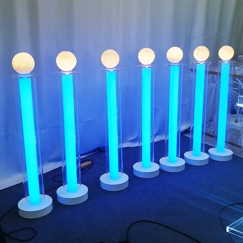 Acrylic ceremony starting column, celebration props LED full-color colorful lamp post