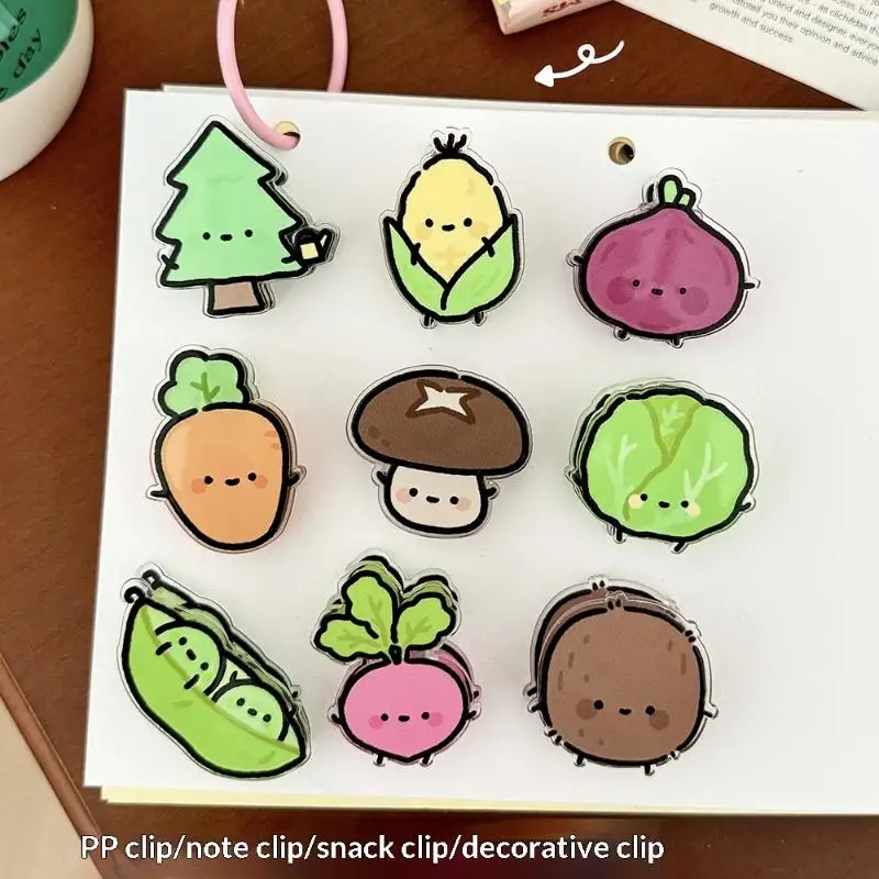 Fruit Cartoon Snack Sealing Clip  with PP Material Fun Decorative Clips for Food Bag Gifts and Office Notes