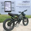 AKEZ 전기 자전거 1500W 48V 18AH 모터 산악 전기 자전거 지방 타이어 이동식 배터리 듀얼 충격 흡수 장치 오프로드 전자 자전거 2