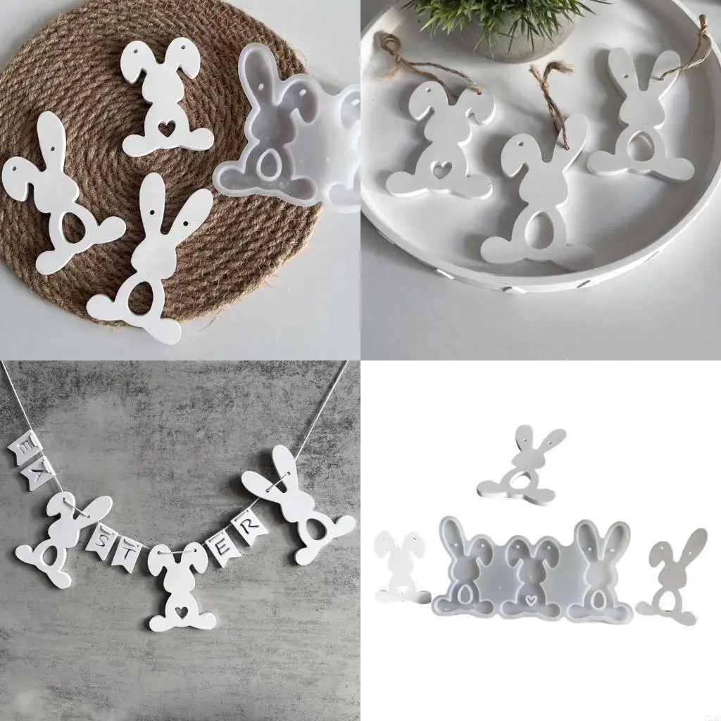 

72XE Multipurpose Flexible Silicone Mould for Rabbit Holders Portable for Craft Supplies and Festive Decorations