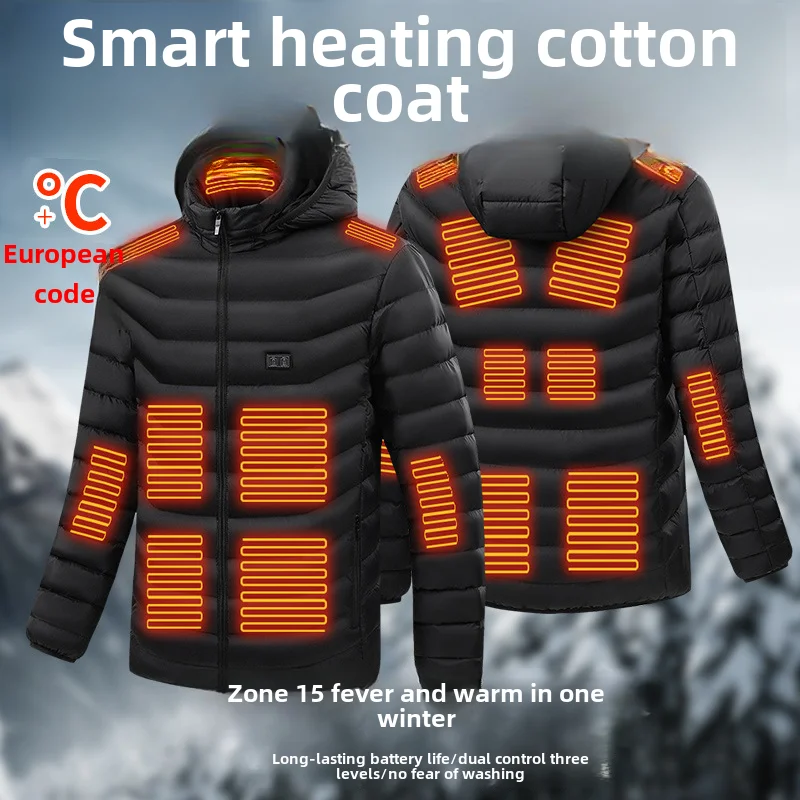 

Heating Cotton-Padded Coat15Area Large Area Heating Clothes Constant Temperature Warm Heating Clothes