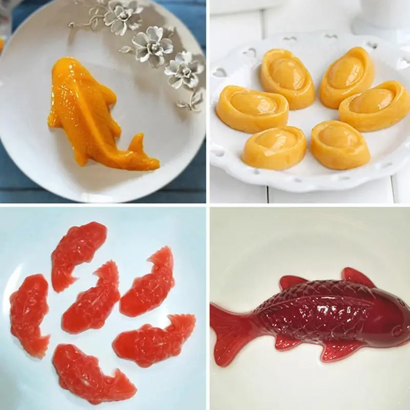 Fish Mold Cake Mold Chocolate Mold Rice Cakes Making Mold Food Safe Realistic Non-stick Rice Cakes Molds for Chocolate Candy