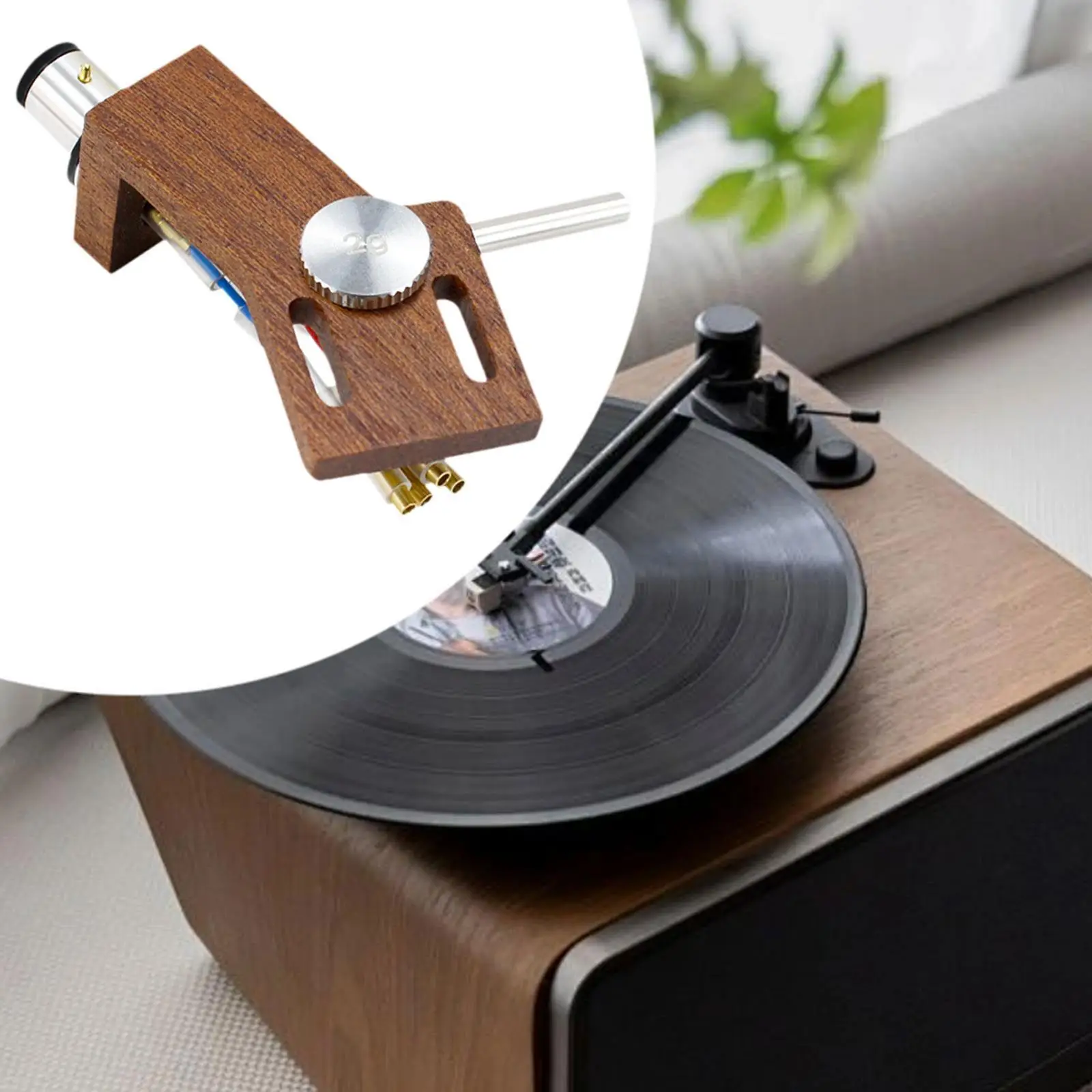Turntable Headshell Aluminium Alloy Hardware with Counterweight Record Player Pointer Stand Vinyl Phono Stand Easy to Install