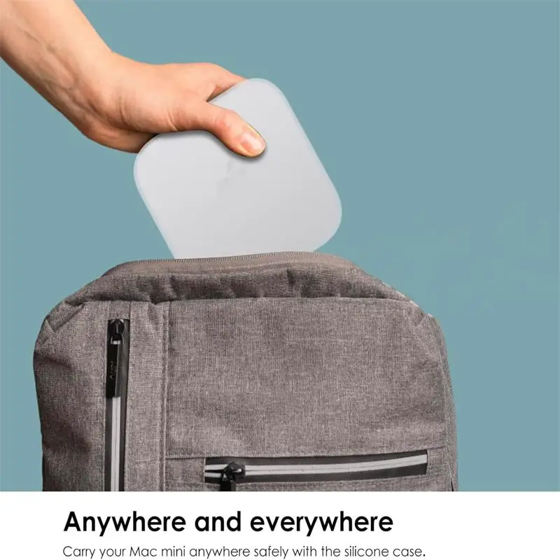 M4 Computer Protective Case 2024 New Mac Mini M4 Anti Drop Silicone Protective Case For Storing Computer Dust