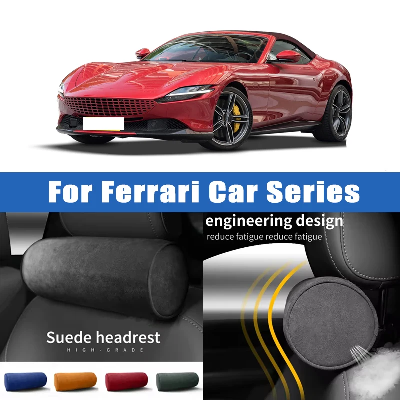 

Top Quality Car Headrest Neck Support Seat Soft Neck Pillow Breathable For Ferrari 488 F8 296 812 SF90 Roma Portofino 458 430