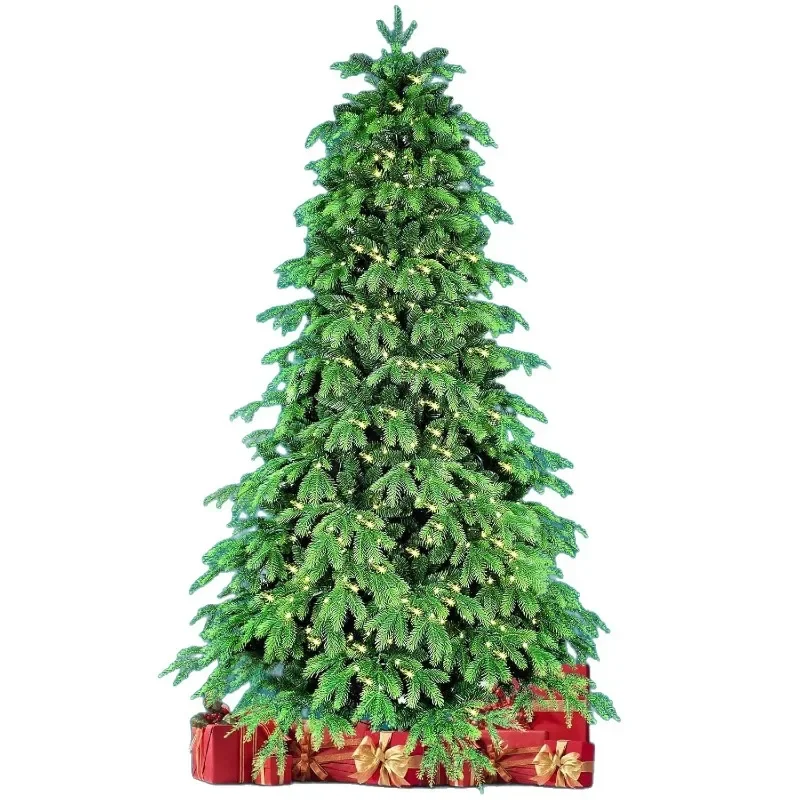 

PE + PVC mixed artificial Christmas tree with lights 150-210CM simulated tree, holiday party decoration