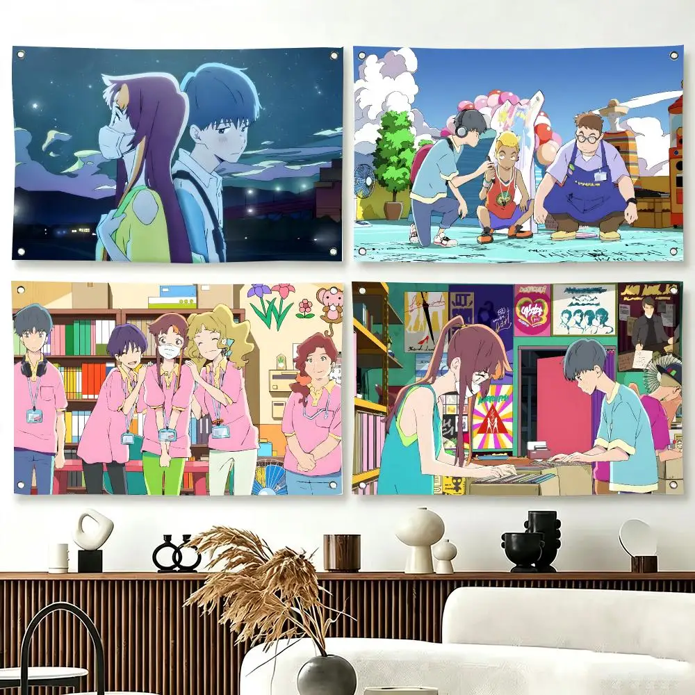 Japanese Anime Words Bubble Up Like Soda Pop Flags  For Living Room Home Dorm Decor Wall Outdoor Camping Party Banner Gifts