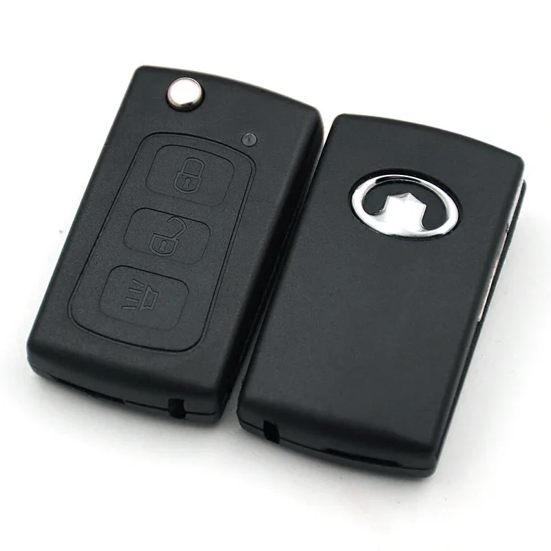 KiTi For Autokeystar 3 Buttons Car Key Flip Remote Case Key Box for Great Wall HAVAL HOVER H3 H5 Replacement Remote Shell