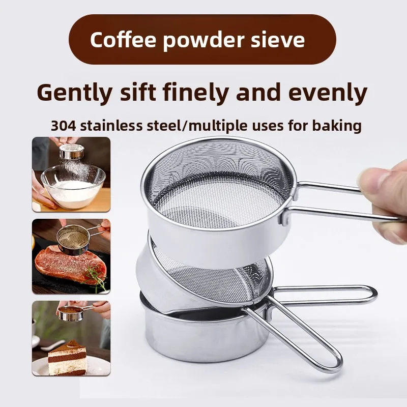 

Precision Powder Duster Shaker - Mini Stainless Steel Sifter with Fine Mesh for Even Cocoa, Sugar & Spice Decoration