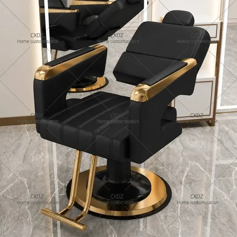 Adjustable Rotating Lifting Half Recliner Chair for Hair Salon Perm Dye Styling Barber Shop Home Use Hydraulic Swivel Seat