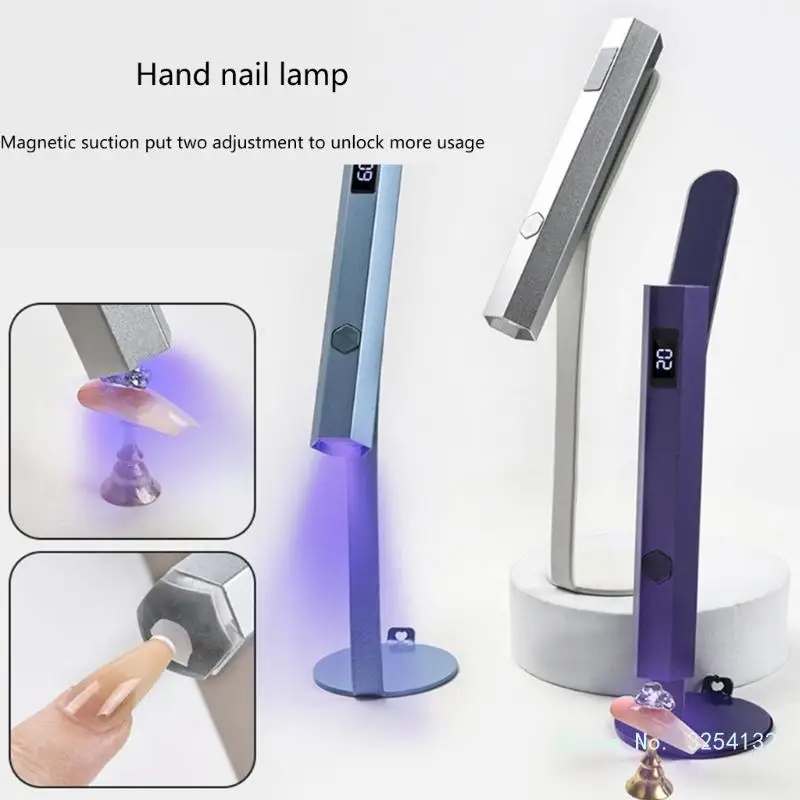 LED Nagel Licht Gürtel Unterstützung Handheld Nagel lampe USB Nagel trockner schnell trocknende Nagel Licht Metall Nagel lampe für Salons Reisen